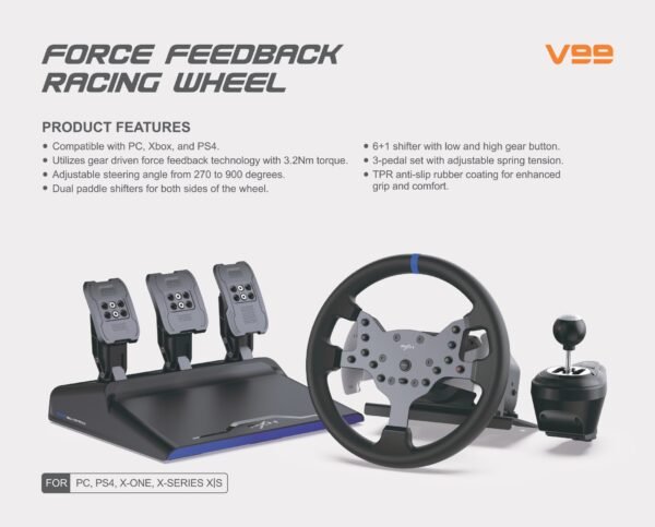 PXN FORCE FEED BACK STEERING WHEEL V99