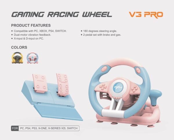 PXN STEERING WHEEL V3 PRO COLORS EDITION