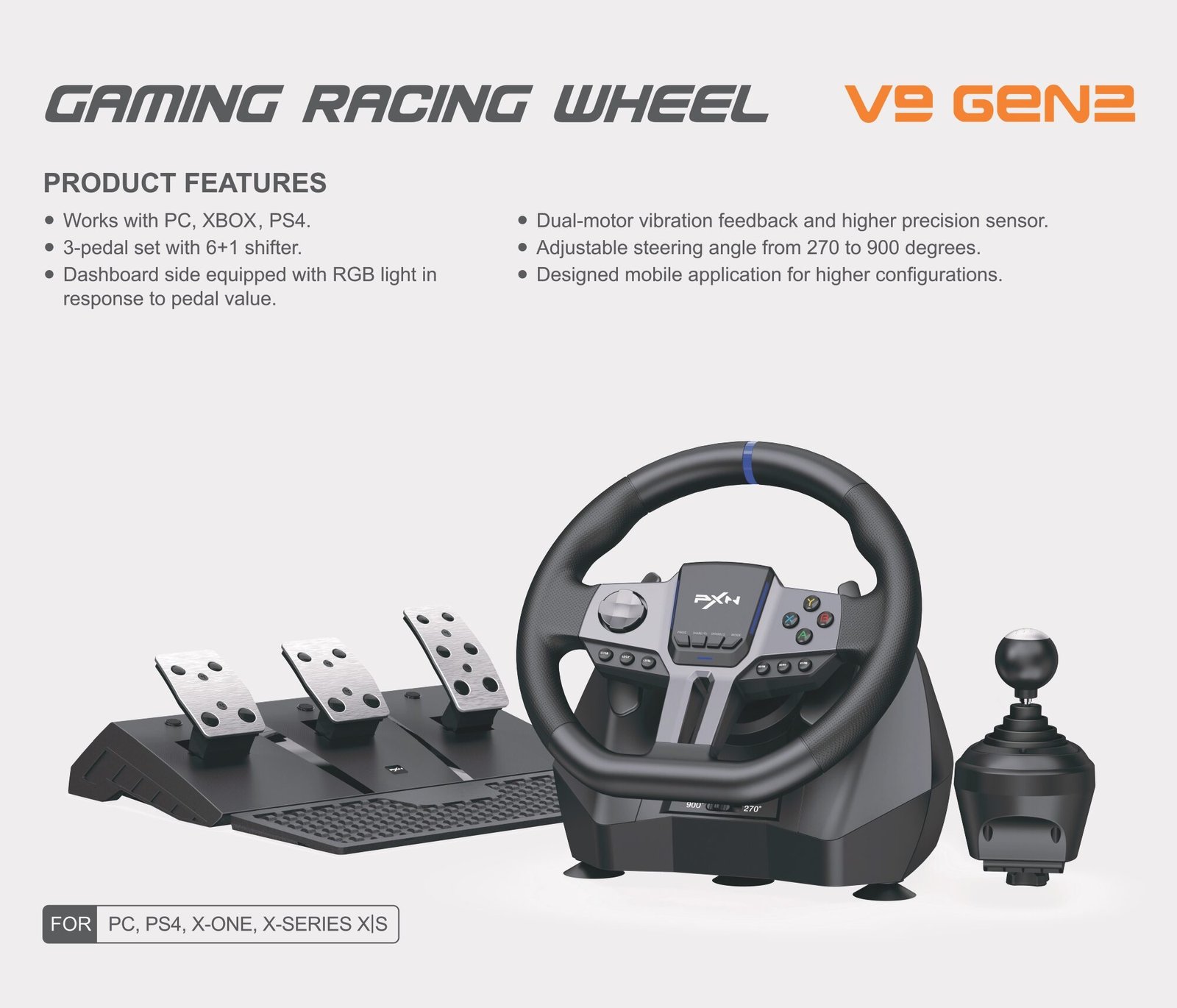 PXN STEERING WHEEL V9 GEN 2
