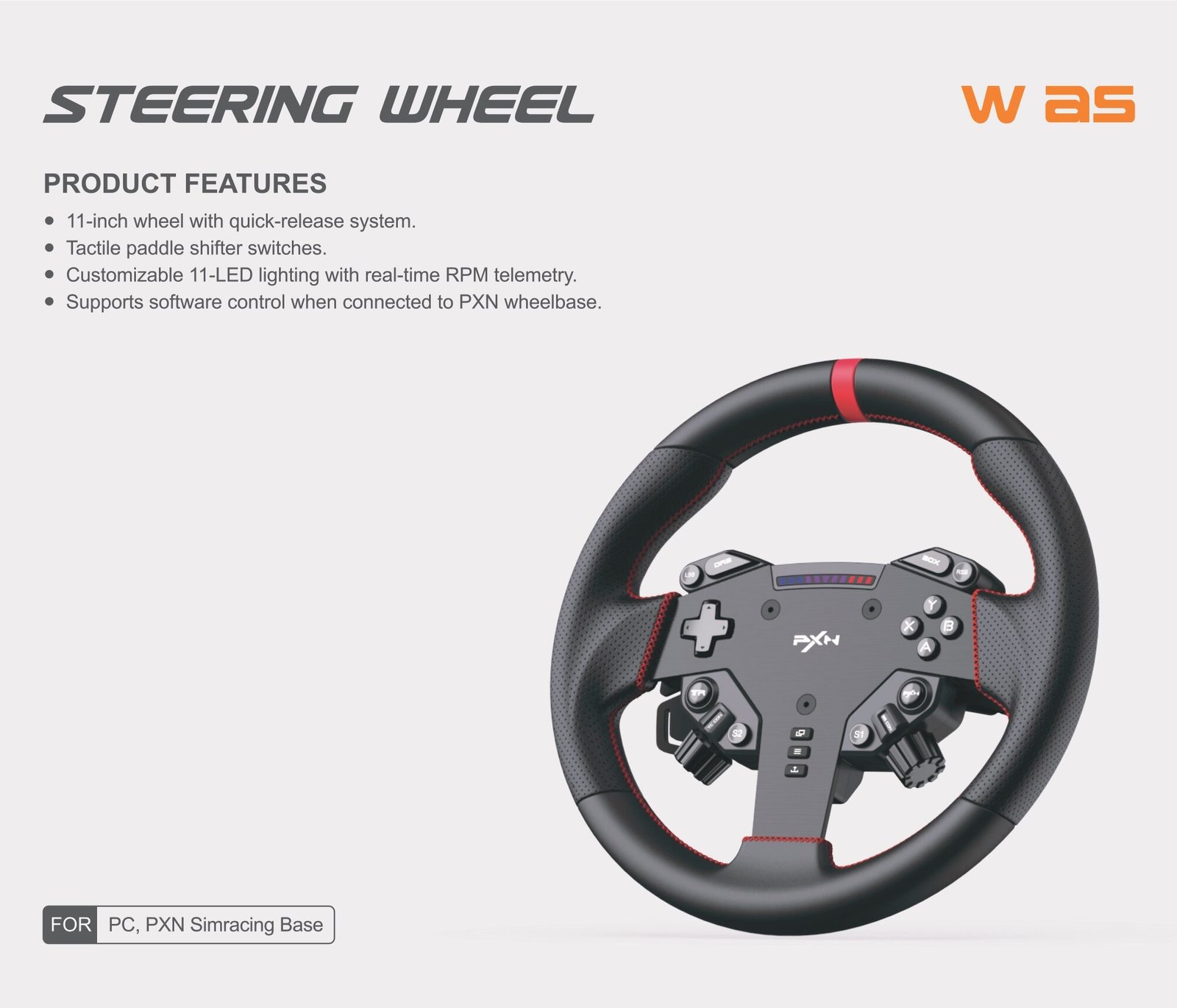 PXN SIMRACING STEERING WHEEL BASE W as