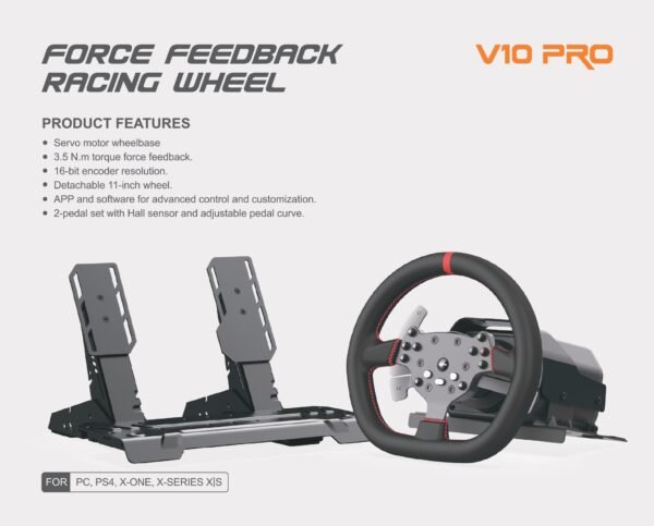 PXN FORCE FEED BACK STEERING WHEEL V10 PRO