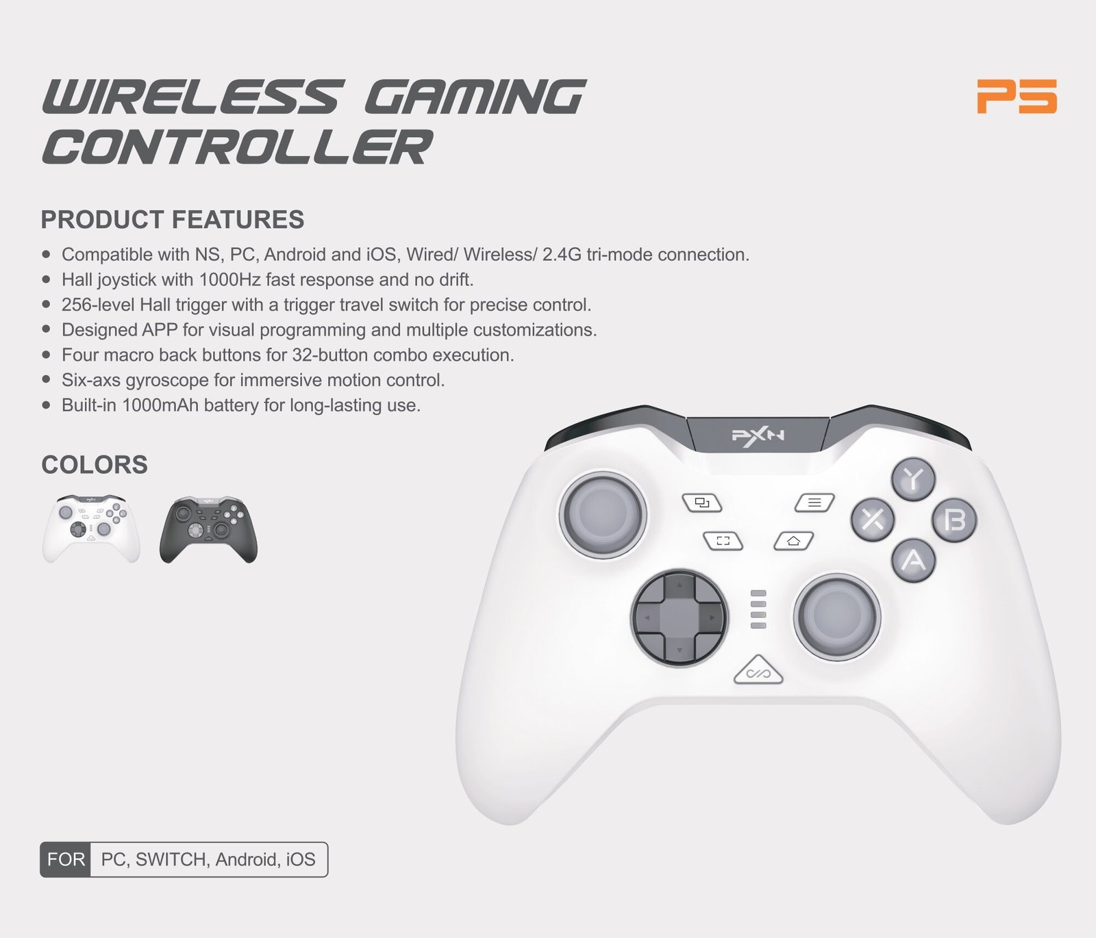 PXN P5 WIRELESS GAMING CONTROLLER