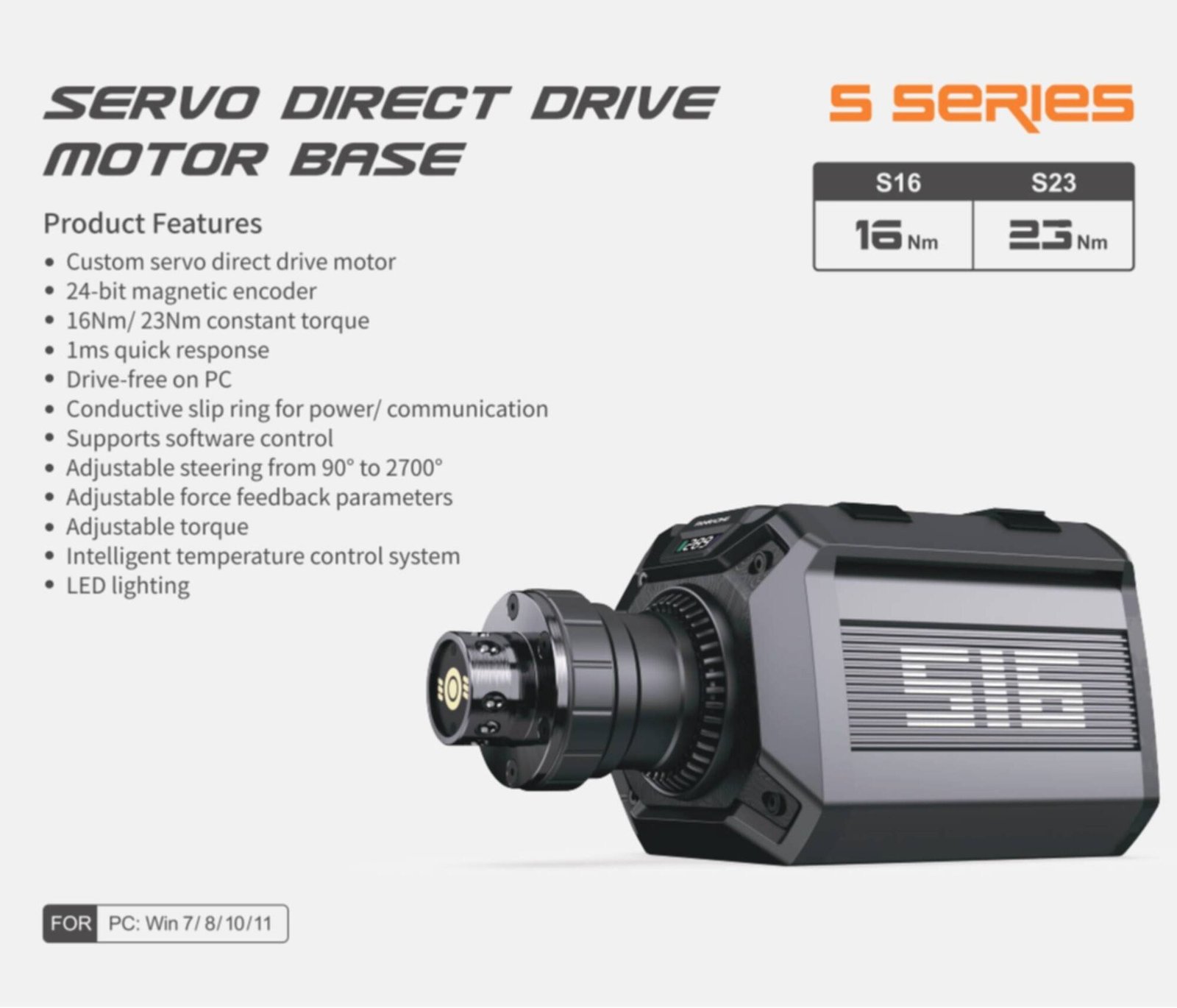 PXN Servo Direct Drive Motor Base S16