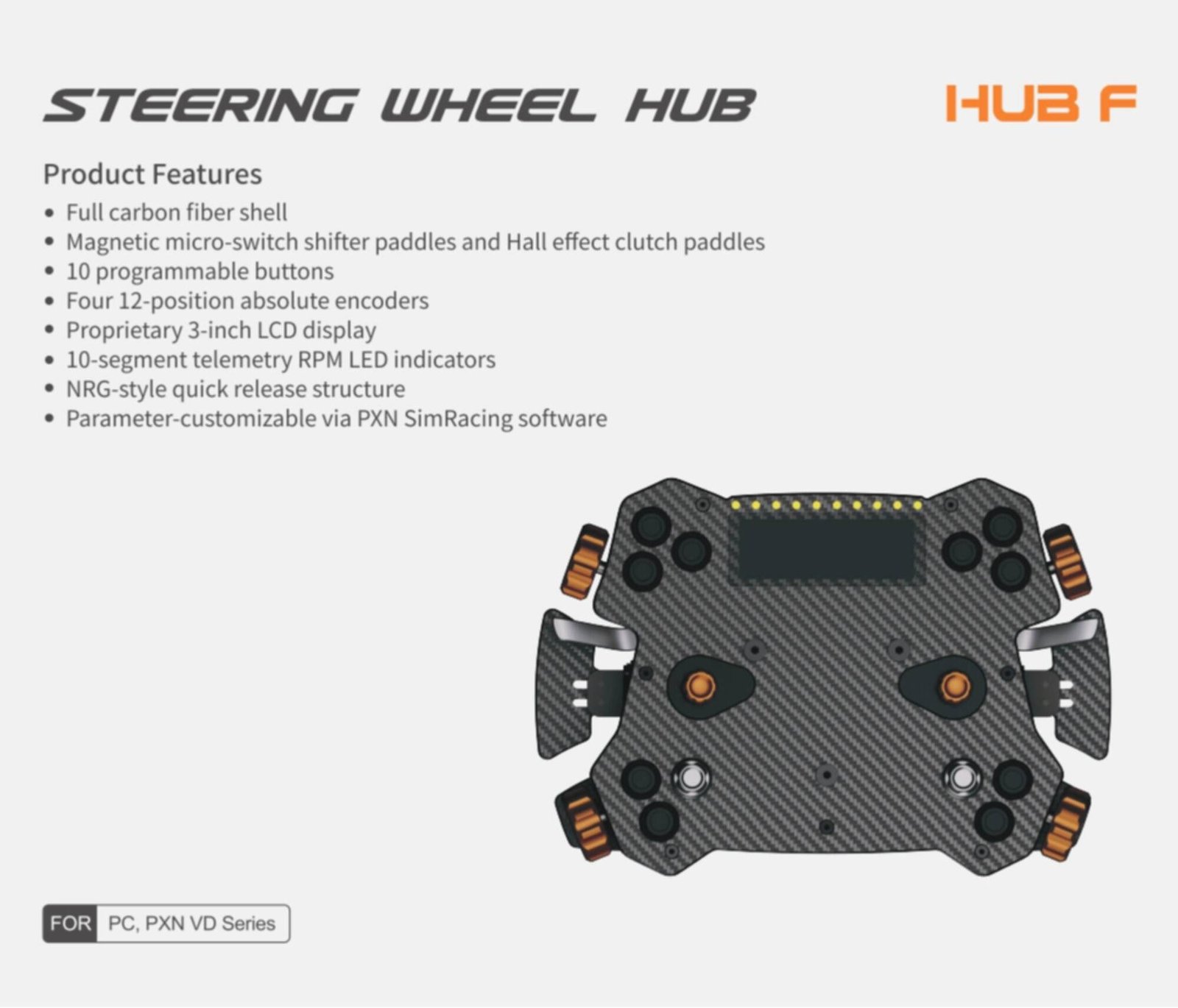 PXN STEERING WHEEL HUB F