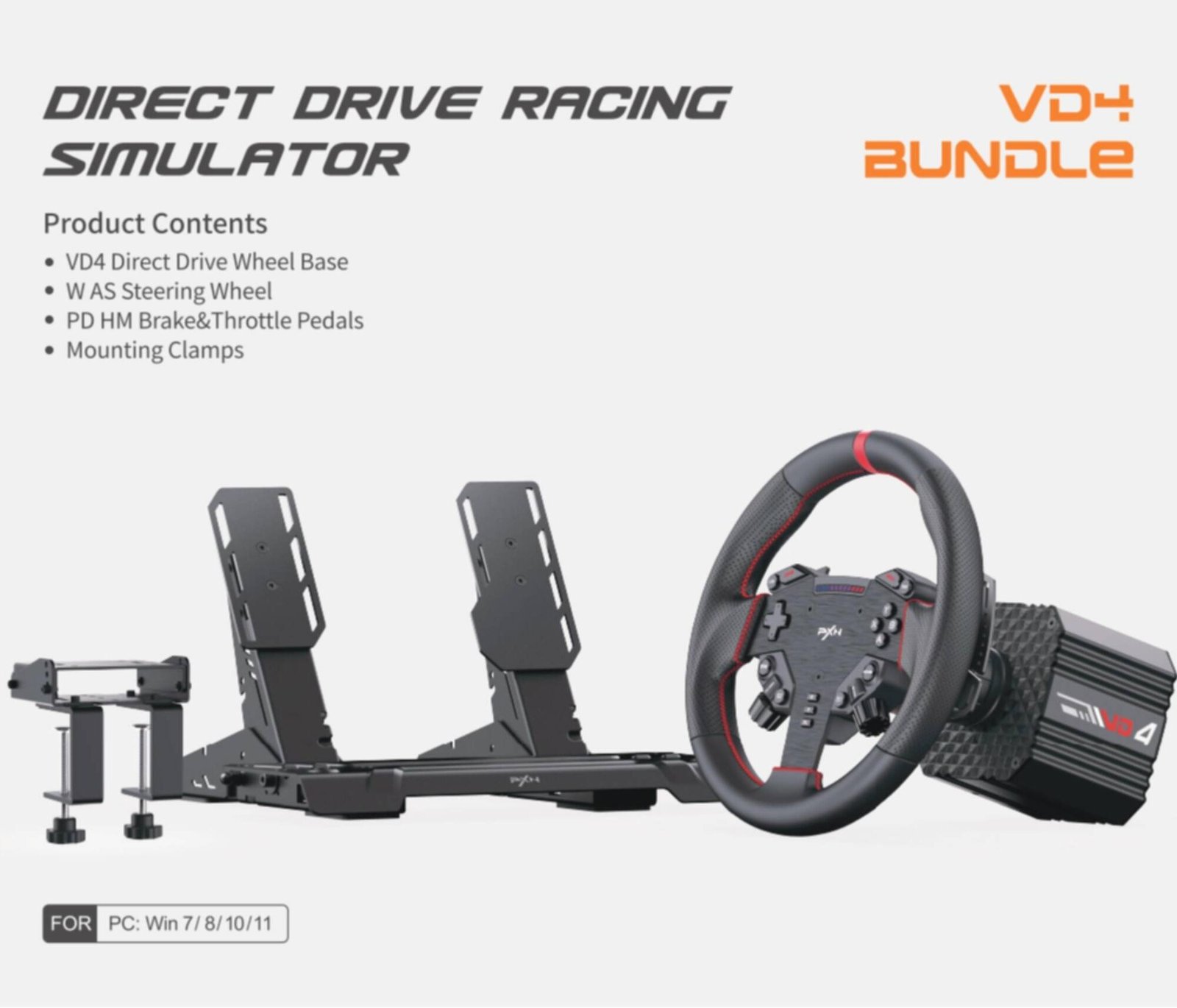 PXN VD4 Direct Drive Racing Simulator Bundle