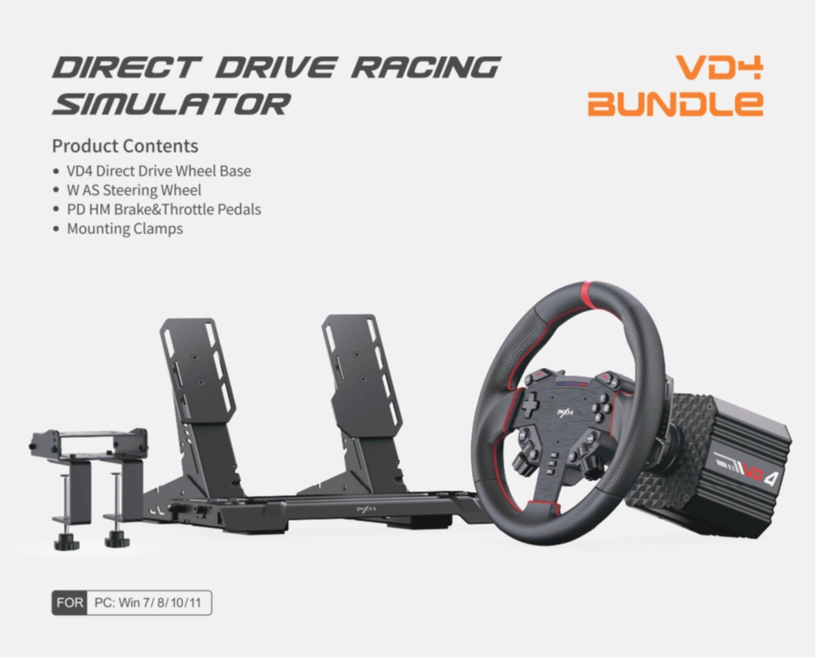 PXN VD4 Direct Drive Racing Simulator Bundle